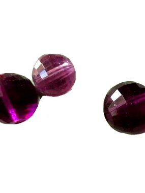 Vintage Purple Clip-On Earrings By Galsheim With Faceted Beads